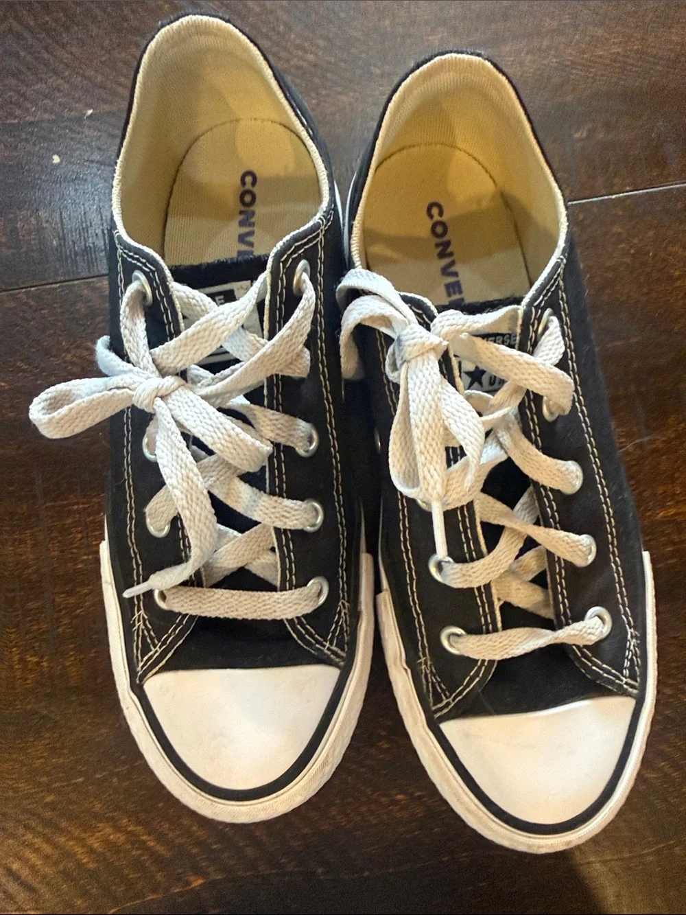 Converse Kids Black Canvas Low-Top Sneakers